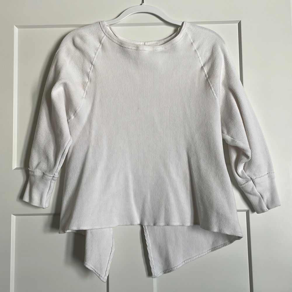 Free People waffle knit shirt